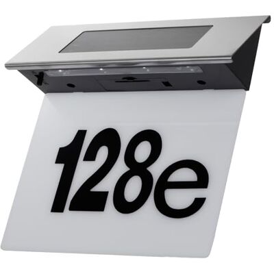 Maclean LED-Solcellslampa med -Husnummer, IP44, 1W, 60lm, 6000K, 600 mAh Uppladdningsbart Batteri MCE423 Maclean LED-Solcellslampa med -Husnummer, IP44, 1W, 60lm, 6000K, 600 mAh Uppladdningsbart Batteri MCE423