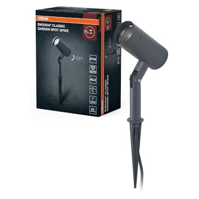 OSRAM ENDURA Classic Garden Spotspike GU10 utomhusspikslampa, svart, GU10 bas (max 35W), kan förses med normal eller smart lampa, riktat huvud, IP54-skydd ENDURA Classic Garden Spot, utomhuslyktor, mörkgrå, 1-pack OSRAM ENDURA Classic Garden Spotspike GU10 utomhusspikslampa, svart, GU10 bas (max 35W), kan förses med normal eller smart lampa, riktat huvud, IP54-skydd ENDURA Classic Garden Spot, utomhuslyktor, mörkgrå, 1-pack
