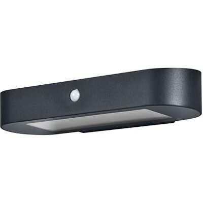 OSRAM ENDURA Style Oval solcellsvägglampa, kallvitt ljus (4000K), integrerad sensor, användbar utan ström, lång batteritid: 30 gånger 60 sekunder i PIR-läge, IP44-skydd, svart OSRAM ENDURA Style Oval solcellsvägglampa, kallvitt ljus (4000K), integrerad sensor, användbar utan ström, lång batteritid: 30 gånger 60 sekunder i PIR-läge, IP44-skydd, svart