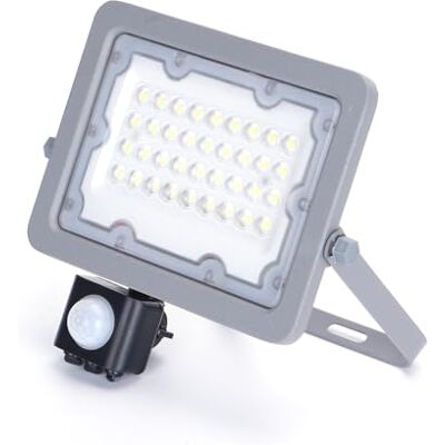 VoltShine 30 W LED-projektor, 6 500 K kallt ljus, vattentät (IP65) med rörelsesensor – perfekt för att belysa trädgårdar, uteplatser och terrasser effektivt och stilfullt. VoltShine 30 W LED-projektor, 6 500 K kallt ljus, vattentät (IP65) med rörelsesensor – perfekt för att belysa trädgårdar, uteplatser och terrasser effektivt och stilfullt.