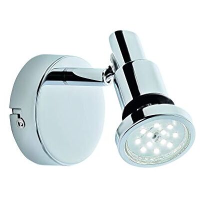 BRILONER Brilonlampor – LED-punkt, väggpunkt, badlampa, IP44, strålkastare vridbar och svängbar, 1 x GU10, 4 watt, 400 lumen, 3 000 kelvin, krom, 80 x 106 mm (DxH), 2992-018 BRILONER Brilonlampor – LED-punkt, väggpunkt, badlampa, IP44, strålkastare vridbar och svängbar, 1 x GU10, 4 watt, 400 lumen, 3 000 kelvin, krom, 80 x 106 mm (DxH), 2992-018