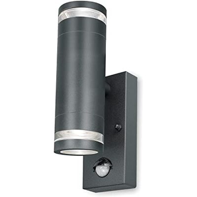 4lite 4 lite marinus Bi-Directional GU10 vägglampa med PIR, antracit 4lite 4 lite marinus Bi-Directional GU10 vägglampa med PIR, antracit