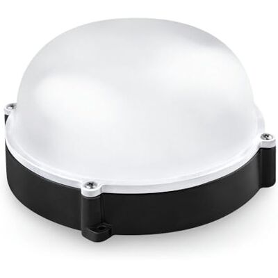 Brightium Svart rund LED-vägglampa för utomhusbruk, IP65-skyddsgrad. Kraftfull och effektiv, förbrukar endast 12 W, perfekt för utomhusbelysning. Brightium Svart rund LED-vägglampa för utomhusbruk, IP65-skyddsgrad. Kraftfull och effektiv, förbrukar endast 12 W, perfekt för utomhusbelysning.