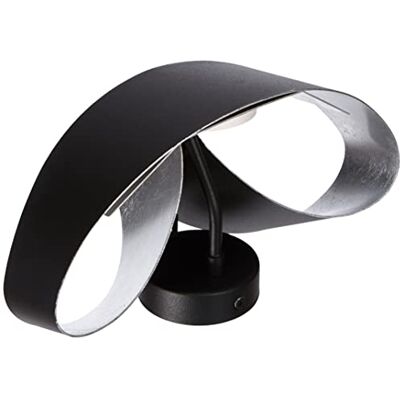SELENE Selen vägglampa, 11 W, svart med bladsilver SELENE Selen vägglampa, 11 W, svart med bladsilver