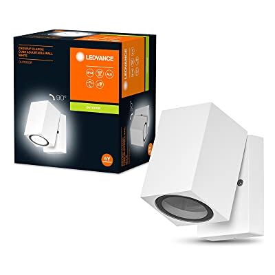 LEDVANCE ENDURA Classic Cube ADJ WALL utomhusvägglampa, vit, GU10 bas (max 35W), kan förses med normal eller smart lampa, riktat huvud, IP44-skydd LEDVANCE ENDURA Classic Cube ADJ WALL utomhusvägglampa, vit, GU10 bas (max 35W), kan förses med normal eller smart lampa, riktat huvud, IP44-skydd