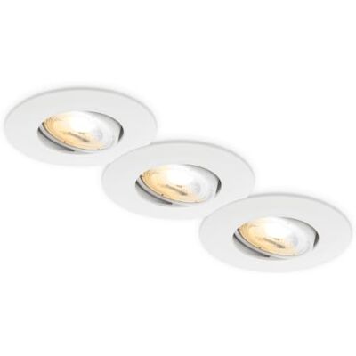 BRILONER 3-pack infällda LED-lampor, CCT, IP23, 90 mm, vit Neutral varm vit, spotlight, takspotar, infällda lampor, LED-spotlight, takspotlight, 68 mm, skärning, 2 700K-4000K BRILONER 3-pack infällda LED-lampor, CCT, IP23, 90 mm, vit Neutral varm vit, spotlight, takspotar, infällda lampor, LED-spotlight, takspotlight, 68 mm, skärning, 2 700K-4000K