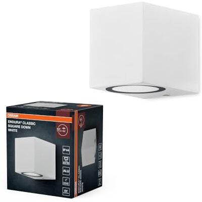 OSRAM ENDURA Classic Square Down utomhusvägglampa, vit, GU10-sockel (max 35W), kan förses med normal eller smart lampa, ned- eller upp/ned-typ, IP44-skydd OSRAM ENDURA Classic Square Down utomhusvägglampa, vit, GU10-sockel (max 35W), kan förses med normal eller smart lampa, ned- eller upp/ned-typ, IP44-skydd