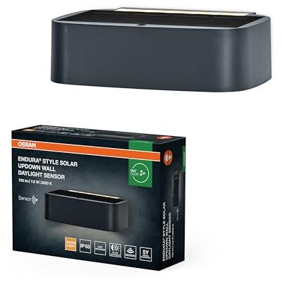 OSRAM ENDURA STYLE SOLAR BRIGHT DAYLIGHT SENSOR Wall Updown IP65 Dark Grey OSRAM ENDURA STYLE SOLAR BRIGHT DAYLIGHT SENSOR Wall Updown IP65 Dark Grey