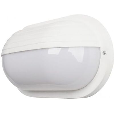 Zarivy Ext Oval Canopus-vägglampa, stor storlek med E27-sockel, i elegant vit polykarbonat. Mått: 10 x 26 x 15 cm, perfekt för utomhusbruk, IP44 garanterar vattenbeständighet. Zarivy Ext Oval Canopus-vägglampa, stor storlek med E27-sockel, i elegant vit polykarbonat. Mått: 10 x 26 x 15 cm, perfekt för utomhusbruk, IP44 garanterar vattenbeständighet.