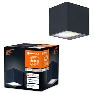 LEDVANCE Smart trädgårdsarmatur LED: för vägg, SMART+ BRICK MULTICOLOR / 14 W, 220...240 V, Varmvit, 3000 K, material: aluminium, IP44, Förpackning med 1 st. LEDVANCE Smart trädgårdsarmatur LED: för vägg, SMART+ BRICK MULTICOLOR / 14 W, 220...240 V, Varmvit, 3000 K, material: aluminium, IP44, Förpackning med 1 st.