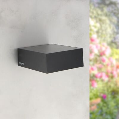 M Ledme Black Bin 2W Solar LED-lampa, utomhusbelysning med rörelsesensor och skymning, IP65-skydd, 4 000 K (neutral) belysning, snabbladdning och räckvidd 6-8 timmar M Ledme Black Bin 2W Solar LED-lampa, utomhusbelysning med rörelsesensor och skymning, IP65-skydd, 4 000 K (neutral) belysning, snabbladdning och räckvidd 6-8 timmar