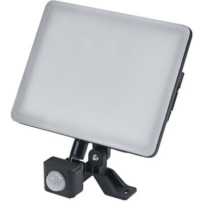 OSRAM ENDURA Flood Sensor-LED-strålkastare, 50 W, 4 250 lm, 4 000 K, kall vit, rörelsedetektor, svart, aluminium, IP44 OSRAM ENDURA Flood Sensor-LED-strålkastare, 50 W, 4 250 lm, 4 000 K, kall vit, rörelsedetektor, svart, aluminium, IP44