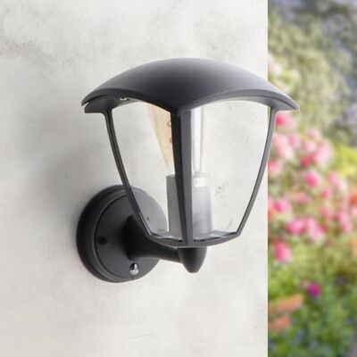 M Ledme Ronse seriell sensor utomhus vägglampa – IP44, E27-sockel, svart – rörelsedetektor, perfekt för entré, trädgård eller terrass (glödlampa ingår inte) M Ledme Ronse seriell sensor utomhus vägglampa – IP44, E27-sockel, svart – rörelsedetektor, perfekt för entré, trädgård eller terrass (glödlampa ingår inte)