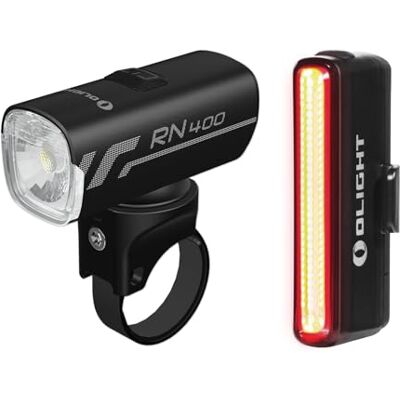 OLIGHT RN400 + SEEMEE30C cykel främre och bakre lykta set, uppladdningsbar LED-lampa 400 lumen, cykelljus, 5 lägen för utomhusbelysning, camping och cykling OLIGHT RN400 + SEEMEE30C cykel främre och bakre lykta set, uppladdningsbar LED-lampa 400 lumen, cykelljus, 5 lägen för utomhusbelysning, camping och cykling