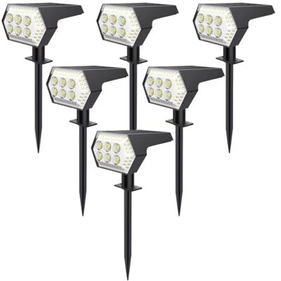 OOTDAY Solprojektor, IP65, vattentät, 108 LED, 4 lägen, bred vinkel, perfekt för vägg, uteplats, uppfart, trädgård och landskapsbelysning OOTDAY Solprojektor, IP65, vattentät, 108 LED, 4 lägen, bred vinkel, perfekt för vägg, uteplats, uppfart, trädgård och landskapsbelysning