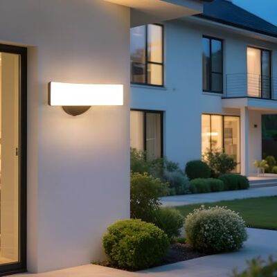 Comely LED Utomhusvägglampa 17W IP65 Vattentät, Vägglampa Utomhus 3000K Varmvit, Modern Fasadbelysning i Aluminium, Ytterbelysning för Trädgård, Terrass, Balkong, Entré, Garage, Husfasad, Svart Comely LED Utomhusvägglampa 17W IP65 Vattentät, Vägglampa Utomhus 3000K Varmvit, Modern Fasadbelysning i Aluminium, Ytterbelysning för Trädgård, Terrass, Balkong, Entré, Garage, Husfasad, Svart