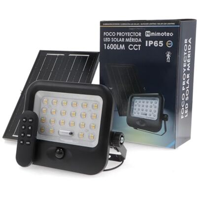 M mimotec -Solar Utomhus 1600LM CCT LED-strålkastare med PIR-sensor, fjärrkontroll, IP65 vattentät, LED-belysning för trädgård, garage, terrass och uppfart M mimotec -Solar Utomhus 1600LM CCT LED-strålkastare med PIR-sensor, fjärrkontroll, IP65 vattentät, LED-belysning för trädgård, garage, terrass och uppfart