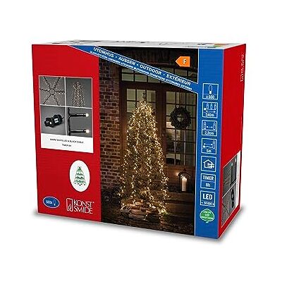 Konstsmide Micro LED Compactlights trädrock med ring, 6 trådar à 110 dioder, 8 h timer, 660 varma vita dioder, 30 V utomhus transformator (IP44), 6 W, svart kabel Konstsmide Micro LED Compactlights trädrock med ring, 6 trådar à 110 dioder, 8 h timer, 660 varma vita dioder, 30 V utomhus transformator (IP44), 6 W, svart kabel