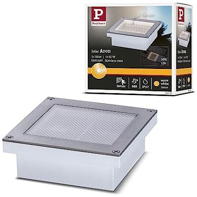 Paulmann 94238 Solar infälld markbelysning Aron LED utomhusbelysning vinklad inkl. 1x0,7 W svart rostfritt stål, plast 3000 K varmvit Paulmann 94238 Solar infälld markbelysning Aron LED utomhusbelysning vinklad inkl. 1x0,7 W svart rostfritt stål, plast 3000 K varmvit