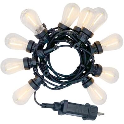 Xanlite 5 m 12 V LED-ljusslinga expanderbar IP44, 10 st ST48 mini-Edison Xanlite 5 m 12 V LED-ljusslinga expanderbar IP44, 10 st ST48 mini-Edison