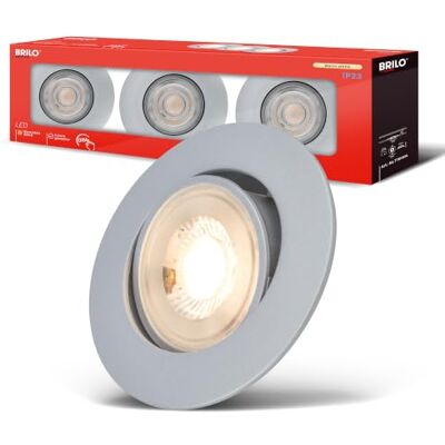 BRILONER – uppsättning av 3 LED infällda spotlights 230 V platt dimbar krom Varmt vitt ljus, infällda lampor, LED-spotlights, takspotlights, spotlights 230 V, infällda spotlights, takspotlights BRILONER – uppsättning av 3 LED infällda spotlights 230 V platt dimbar krom Varmt vitt ljus, infällda lampor, LED-spotlights, takspotlights, spotlights 230 V, infällda spotlights, takspotlights