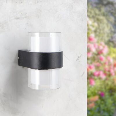M Ledme Ian LED-vägglampa, 10 W, varmvit, 3 000 K, 920 lm, 120° belysningsvinkel, IP54-vattentät, idealisk för utomhusbelysning i trädgård, terrass, fasad eller entré M Ledme Ian LED-vägglampa, 10 W, varmvit, 3 000 K, 920 lm, 120° belysningsvinkel, IP54-vattentät, idealisk för utomhusbelysning i trädgård, terrass, fasad eller entré