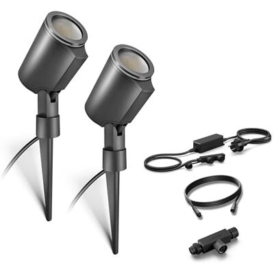 Steinel Startpaket LED strålkastare med jordspik Spot Garden C 24V, inkl. 2x LED-trädgårdsspotlights med jordspett och tillbehör, RGBWW, 16 miljoner färger, appstyrning, Plug & Play Steinel Startpaket LED strålkastare med jordspik Spot Garden C 24V, inkl. 2x LED-trädgårdsspotlights med jordspett och tillbehör, RGBWW, 16 miljoner färger, appstyrning, Plug & Play