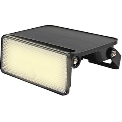 STAK by Velamp SL363 Utomhu, uppladdningsbar lampa på 1600 lumen, solcellsprojektor med rörelsesensor, IP65-vattentät, för trädgård, gård, terrass, mark, svart STAK by Velamp SL363 Utomhu, uppladdningsbar lampa på 1600 lumen, solcellsprojektor med rörelsesensor, IP65-vattentät, för trädgård, gård, terrass, mark, svart