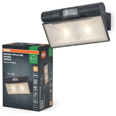 OSRAM ENDURA Style USB justerbar up-down dubbel sensor IP44 mörkgrå OSRAM ENDURA Style USB justerbar up-down dubbel sensor IP44 mörkgrå