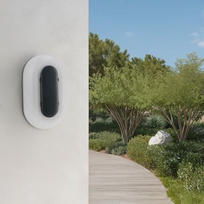 M mimotec Serena-serien utomhus LED-vägglampa, 18 W, 3CCT, 2 160 lm, IP65 vattentät, 120° vinkel, modern grå stil, PC-material, perfekt för fronter och utomhusbruk M mimotec Serena-serien utomhus LED-vägglampa, 18 W, 3CCT, 2 160 lm, IP65 vattentät, 120° vinkel, modern grå stil, PC-material, perfekt för fronter och utomhusbruk