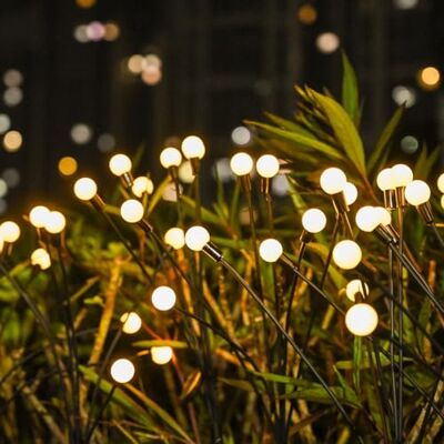 BEPER P207ILO104 solcell för utomhusbruk, solljus med 6 LED-sfärer, trädgårdsbrandflugor, solträdgård, lampa med spik för stigar och blomsterrabatter BEPER P207ILO104 solcell för utomhusbruk, solljus med 6 LED-sfärer, trädgårdsbrandflugor, solträdgård, lampa med spik för stigar och blomsterrabatter