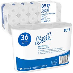 Scott Essential 8517 Toalettpapper, Vit, Blå, 36 stycken Scott Essential 8517 Toalettpapper, Vit, Blå, 36 stycken