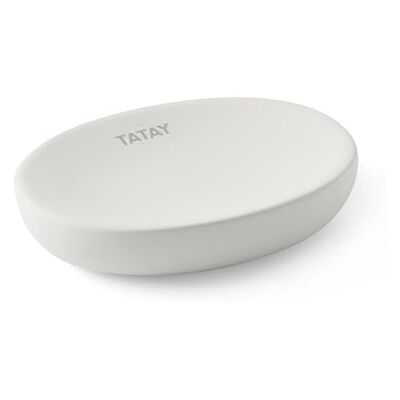 Tatay Mjuk keramisk tvål, mjuk beröring och matt finish, BPA-fri, Vit. Mått: 11,2 x 8,2 x 2,5 cm Tatay Mjuk keramisk tvål, mjuk beröring och matt finish, BPA-fri, Vit. Mått: 11,2 x 8,2 x 2,5 cm