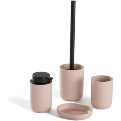 TODAY Set 4 Access, SDB, mugg, tvåldispenser, toalettborste rosa TODAY Set 4 Access, SDB, mugg, tvåldispenser, toalettborste rosa