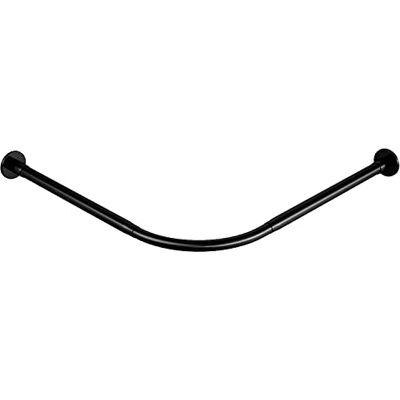 Tanxih Hörn duschdraperi stång justerbar rostfritt stål L-formad hylla borr fri installation för badrum, badkar, klädaffär (svart, 90–130 cm x 90–130 cm) Tanxih Hörn duschdraperi stång justerbar rostfritt stål L-formad hylla borr fri installation för badrum, badkar, klädaffär (svart, 90–130 cm x 90–130 cm)