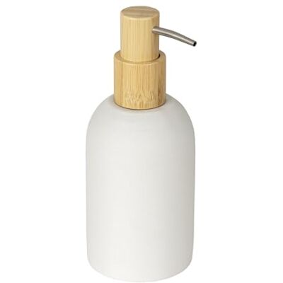 Wenko tvåldispenser mod. Altavalle fristående tvåldispenser för badrumstillbehör av polyresin och bambu 0,25 l 7,5 x 18 x 8 cm naturlig vit Wenko tvåldispenser mod. Altavalle fristående tvåldispenser för badrumstillbehör av polyresin och bambu 0,25 l 7,5 x 18 x 8 cm naturlig vit