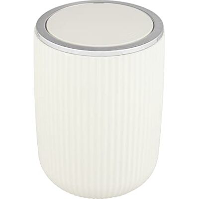 Wenko Agropoli S svänglock hink krämvit, 2 liter, badrumskorg med lock, soptunna av högkvalitativ plast med plastdesign och strukturerad yta, Ø 14,5 x 20 cm Wenko Agropoli S svänglock hink krämvit, 2 liter, badrumskorg med lock, soptunna av högkvalitativ plast med plastdesign och strukturerad yta, Ø 14,5 x 20 cm