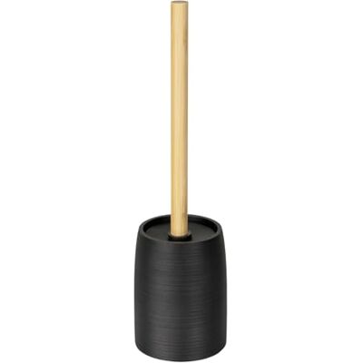 Wenko WC-uppsättning mod. Altavalle fristående toalettborste snygg badrumstillbehör av polyresin och bambu Ø 10,5 cm H 38,5 cm svart natur Wenko WC-uppsättning mod. Altavalle fristående toalettborste snygg badrumstillbehör av polyresin och bambu Ø 10,5 cm H 38,5 cm svart natur