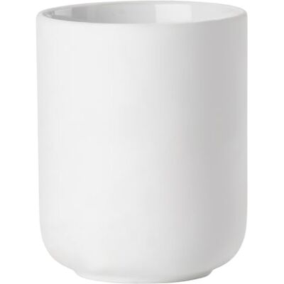 Zone Ume tandborstmugg, tandborsthållare, tandborstmugg, tillverkad av stengods/keramik, vackert & praktiskt badrumstillbehör, diameter 8,3 cm, höjd 10,3 cm, vit Zone Ume tandborstmugg, tandborsthållare, tandborstmugg, tillverkad av stengods/keramik, vackert & praktiskt badrumstillbehör, diameter 8,3 cm, höjd 10,3 cm, vit