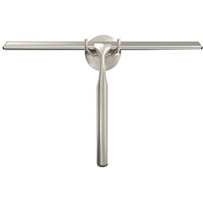 Better Living Deluxe XL Shower Squeegee, Multi-Purpose Silicone Squeegee Blade with Storage Hook, Rust-Proof Heavy Duty Window, Glass, Shower Scrubber, Windshield Wiper, 12", Brushed Nickel Better Living Deluxe XL Shower Squeegee, Multi-Purpose Silicone Squeegee Blade with Storage Hook, Rust-Proof Heavy Duty Window, Glass, Shower Scrubber, Windshield Wiper, 12", Brushed Nickel