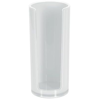 Spirella bomullskudde dispenser bomullskudde hållare akryl Sydney makeup kosmetikförvaring 16,5 x 7 cm vit Spirella bomullskudde dispenser bomullskudde hållare akryl Sydney makeup kosmetikförvaring 16,5 x 7 cm vit