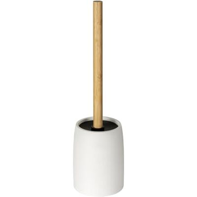 Wenko WC-uppsättning mod. Altavalle fristående toalettborste set av polyresin och bambu för badrum och gästtoalett Ø 10,5 cm höjd 38,5 cm vit svart natur Wenko WC-uppsättning mod. Altavalle fristående toalettborste set av polyresin och bambu för badrum och gästtoalett Ø 10,5 cm höjd 38,5 cm vit svart natur
