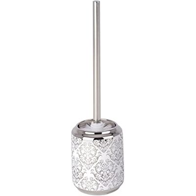 Wenko john masters organics Barock toalettborste och hållare, keramik, vit/silver, 11 x 11 x 40 cm Wenko john masters organics Barock toalettborste och hållare, keramik, vit/silver, 11 x 11 x 40 cm