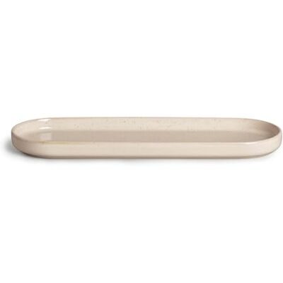Möve Mås Aura bricka 35 x 12 x 2 cm av keramik, gräddvit Möve Mås Aura bricka 35 x 12 x 2 cm av keramik, gräddvit