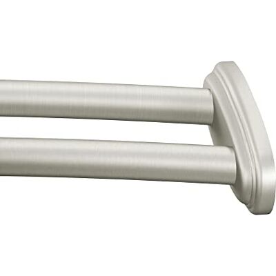 Moen DN2141BN 152 cm justerbar rostfritt stål dubbelböjd duschstång, borstad nickel Moen DN2141BN 152 cm justerbar rostfritt stål dubbelböjd duschstång, borstad nickel