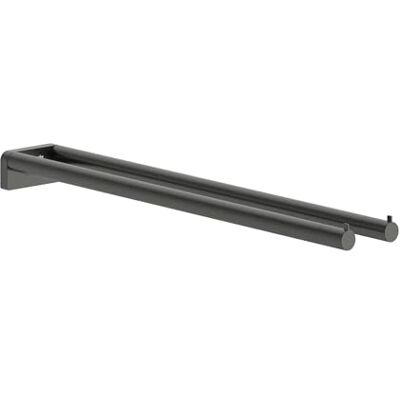 Hansgrohe AddStoris S handdukstork 2-armad, handdukshållare, väggmontering, dolda fästen, badrumstillbehör, borstad krom, svart, 41787340 Hansgrohe AddStoris S handdukstork 2-armad, handdukshållare, väggmontering, dolda fästen, badrumstillbehör, borstad krom, svart, 41787340