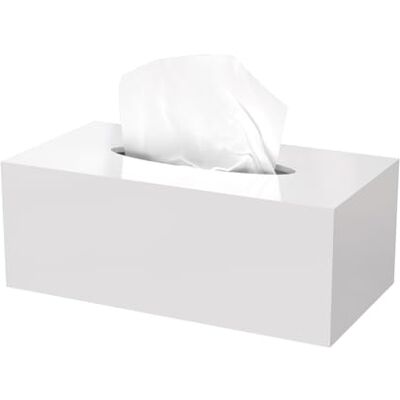 PITBVO Rektangel akrylnäsdukslåda, servettdispenser, näsdukshållare, för badrum, hem, restaurang, vit PITBVO Rektangel akrylnäsdukslåda, servettdispenser, näsdukshållare, för badrum, hem, restaurang, vit