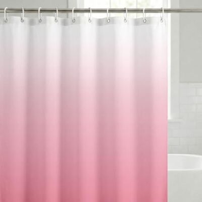 Americanflat 71 x 74 rosa ombre duschdraperi – 100% polyester duschdraperi – vattentåligt baddraperi med metallöljetter och 12 ringar för duschdraperi – tonade duschdraperier för badrum Americanflat 71 x 74 rosa ombre duschdraperi – 100% polyester duschdraperi – vattentåligt baddraperi med metallöljetter och 12 ringar för duschdraperi – tonade duschdraperier för badrum