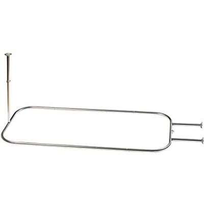 Zenna Home NeverRust 76 x 152 cm duschstång för fristående och klofotsbadkar, krom Zenna Home NeverRust 76 x 152 cm duschstång för fristående och klofotsbadkar, krom