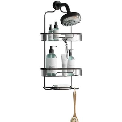 Zenna Home NeverRostfri över duschen, 2 hyllor och tvålbricka, aluminium, brons, 2-hyllor Zenna Home NeverRostfri över duschen, 2 hyllor och tvålbricka, aluminium, brons, 2-hyllor